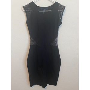 French Connection Black Midi Dress